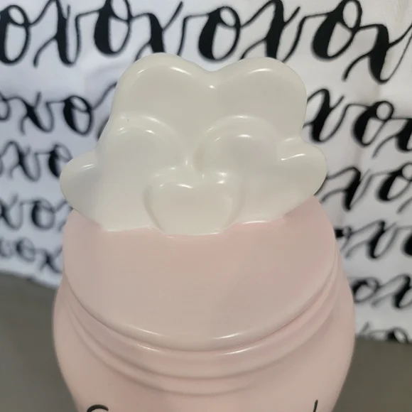 Rae Dunn Matte Pink Candy Hearts Baby Canister - Valentine's Day Decor - Picture 7 of 9